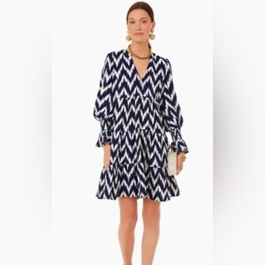 Pomander Place Blue and White Ruffled Tiered Sundress